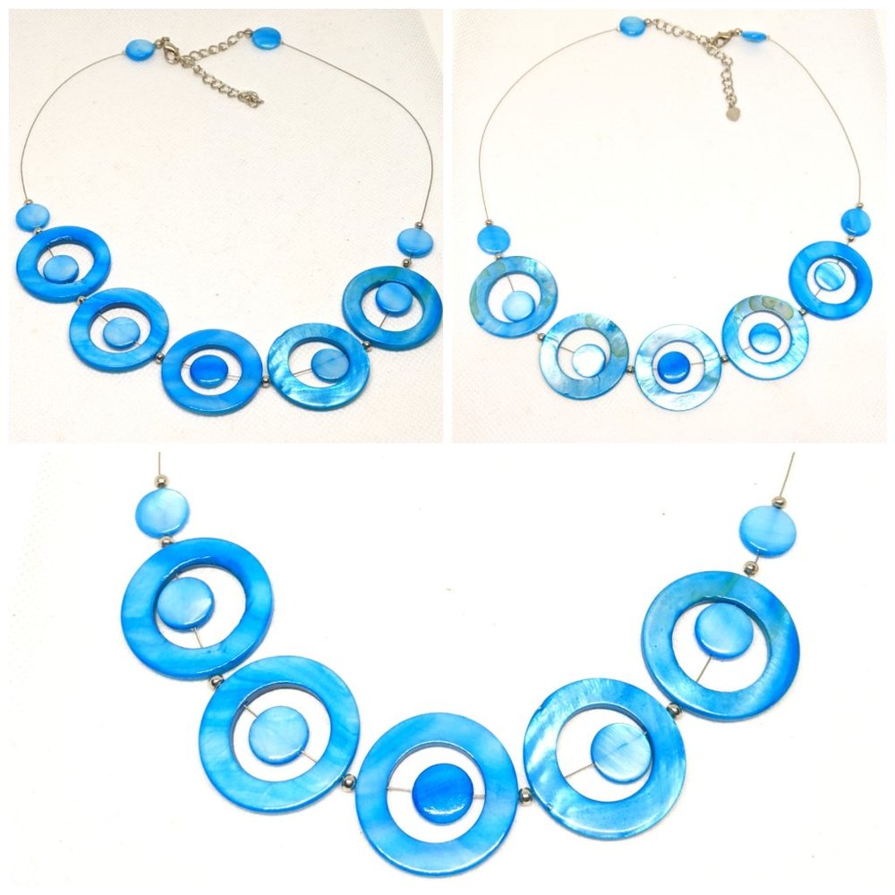 Handmade Sea Shell Bleu Necklace